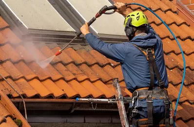 Démoussage et hydrofuge de toiture à Py